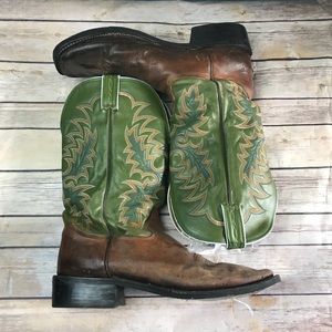 Tony Lama Leather Cowboy Boots- 13B
